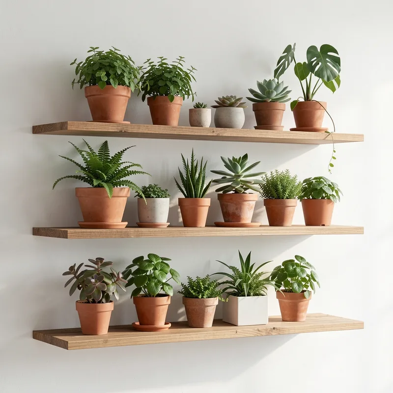 Étagères murales plantes : fixer, charger et composer